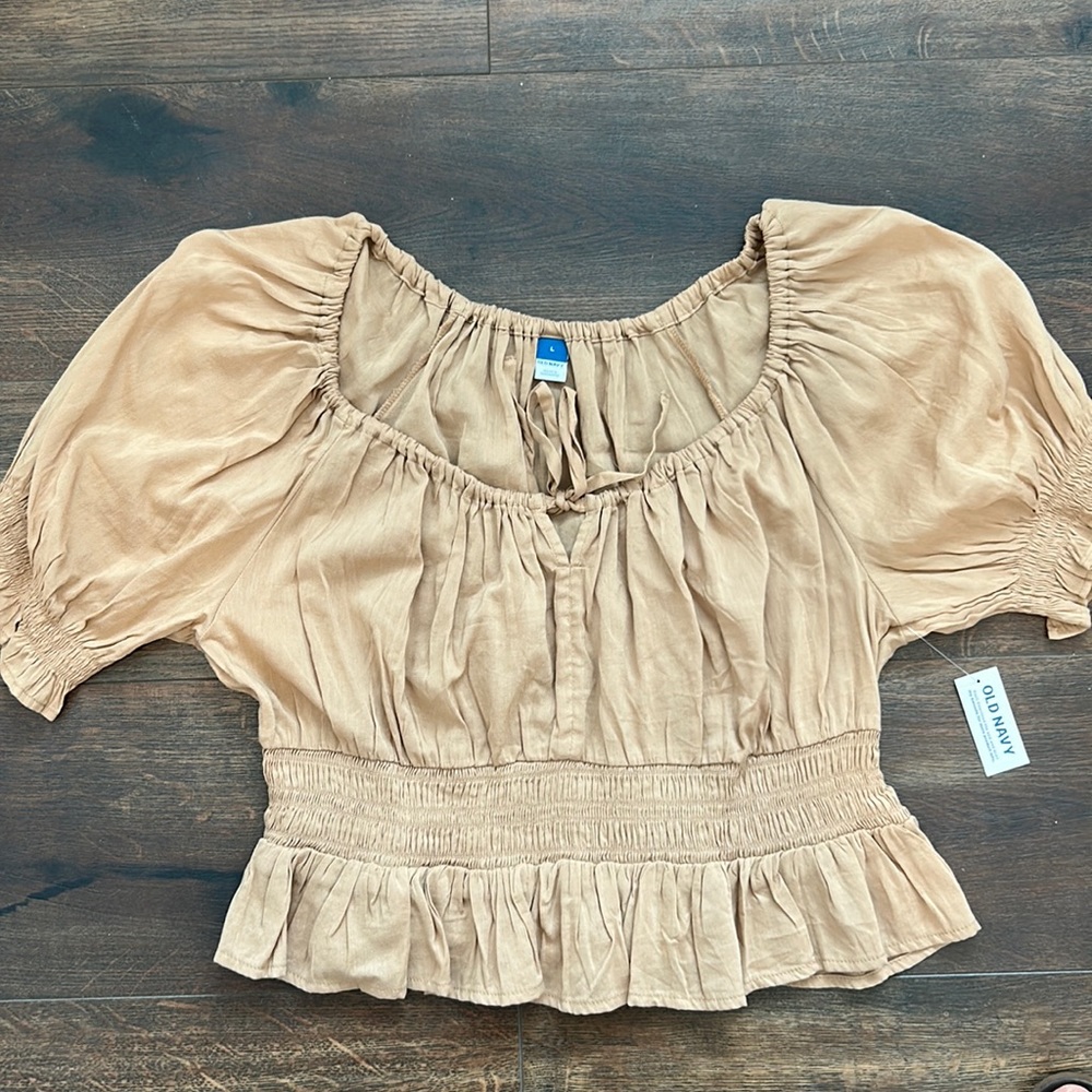 Puff short sleeve blouse